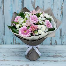 Букет цветов из:  Герберы, Альстромерии и Хризантемы в Орлово