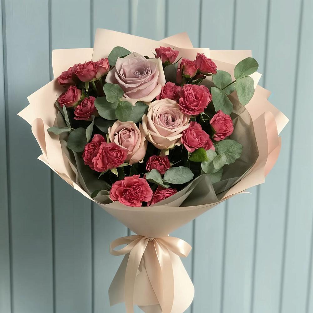 Букет цветов из: Гвоздики и Розы в Орлово