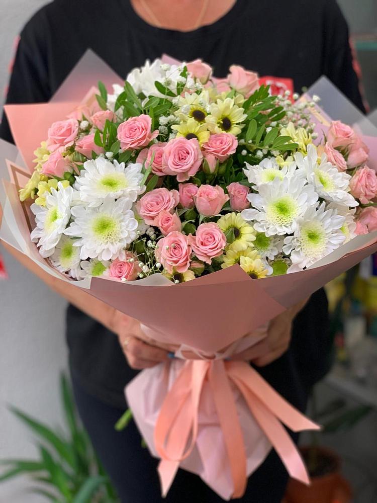 Букет цветов из: Розы и Хризантемы в Орлово