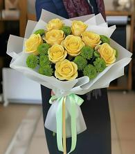 Букет цветов из:  Хризантемы и Розы #REPLACE_PRED# Орлово