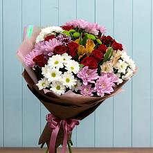 Букет цветов из:  Розы, Хризантемы и Альстромерии #REPLACE_PRED# Орлово
