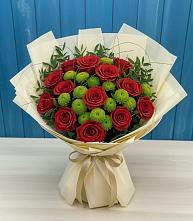 Букет цветов из:  Розы и Хризантемы в Орлово