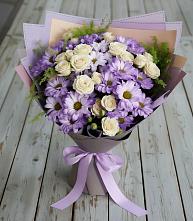 Букет цветов из:  Хризантемы и Розы #REPLACE_PRED# Орлово