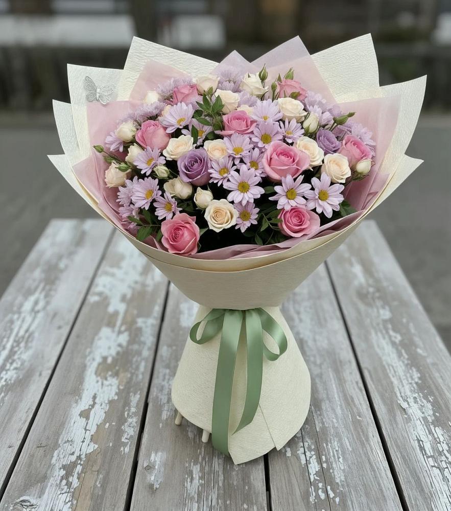 Букет цветов из: Розы и Хризантемы в Орлово